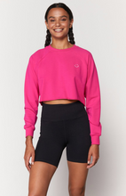 Load image into Gallery viewer, SPIRITUAL GANGSTER HAPPY IZZY CROP SWEATER
