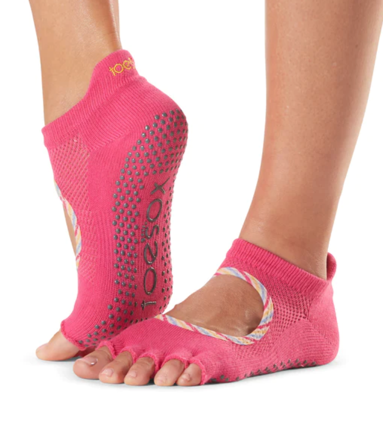 TOESOX HALF TOE BALLERINA GRIP SOCKS ( JETSET)