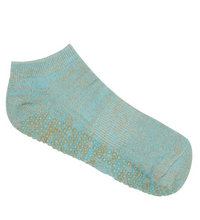 Load image into Gallery viewer, MOVEACTIVE METALLIC TEAL LOW RISE GRIP SOCKS